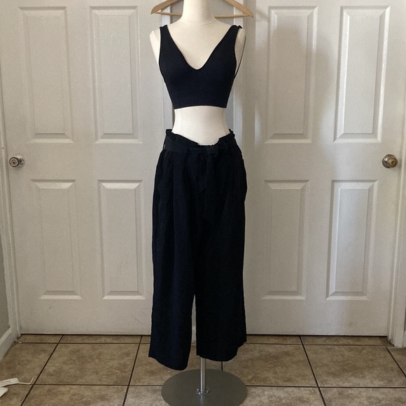 Michael Kors Black Women's Wide-Leg Pants size L - Picture 2 of 11